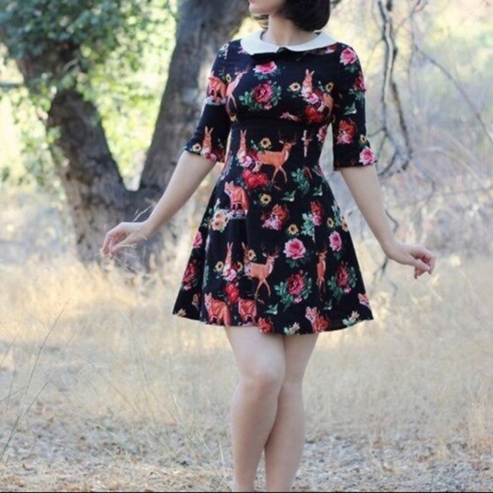 Hellbunny Vixen Deer Bunny Fox Dress 2XL